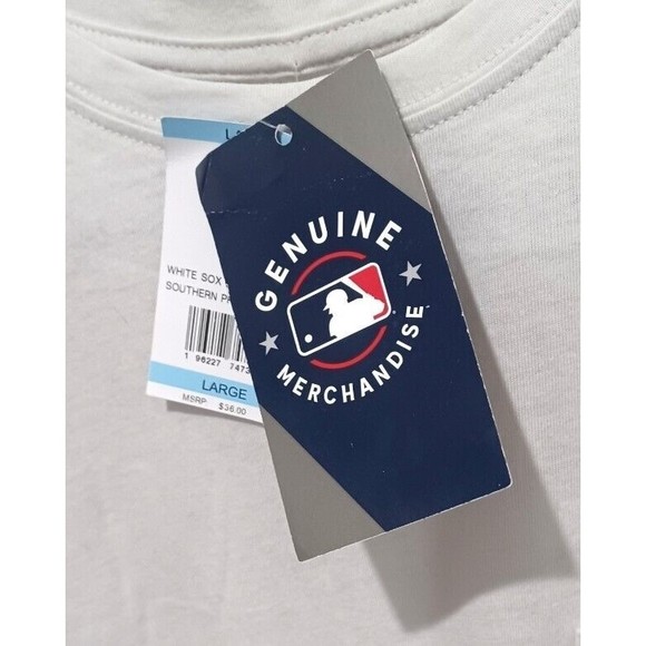 MLB White Sox Genuine Gray Mens LG Majestic Collection Chicago Tee T-Shirt NEW - Picture 7 of 7